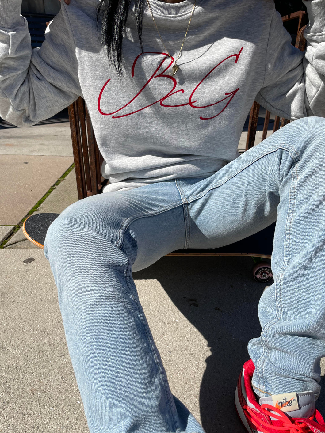 Grey BcG. Scribble Crewneck
