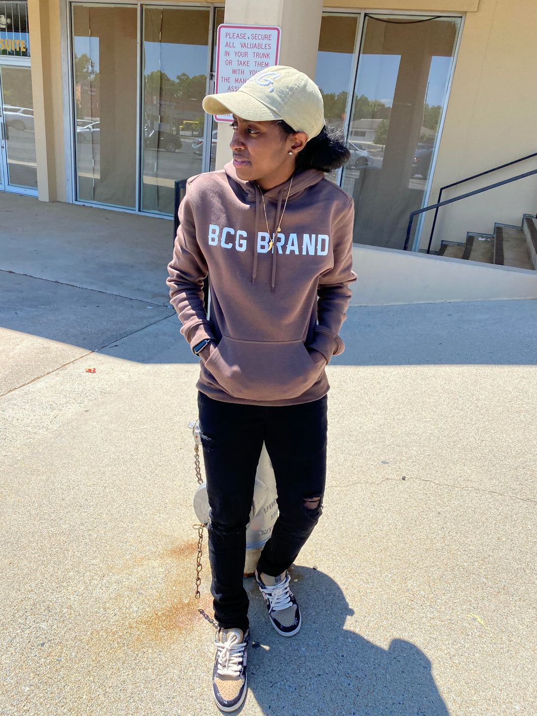 BcG. Brown Logo Hoodie