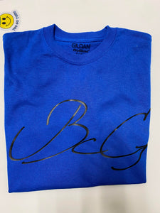 BcG. Dark Blue Scribble Tee w/ Black Logo