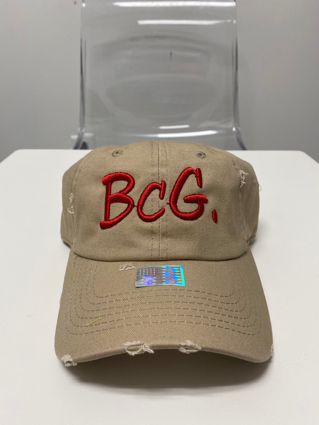 BcG. Signature Khaki Hat w/ Red Logo