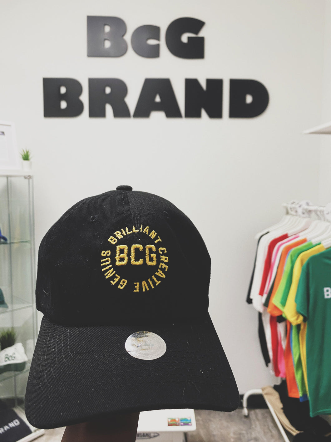 BcG. Black Carousel Hat w/ Gold Logo