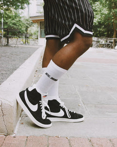 White BcG. Logo Socks