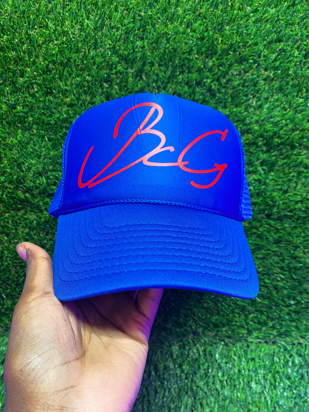 BcG. Blue Scribble Trucker