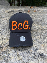 Load image into Gallery viewer, BcG. Signature Black w/ Orange Logo Hat
