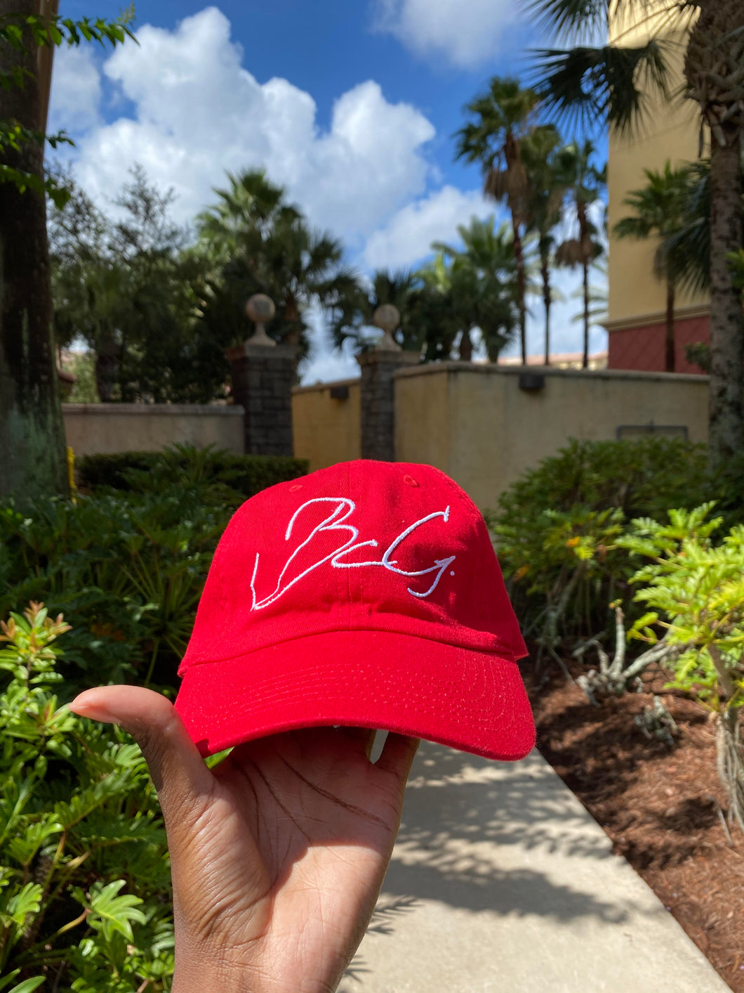BcG. Red Scribble Hat